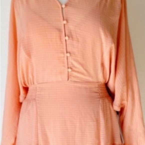 NWT Prologue by Target coral Long Sleeve hi/lo dress 1X - Picture 5 of 5